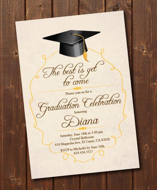 Graduation Invitation Card to Celebrate Your Success